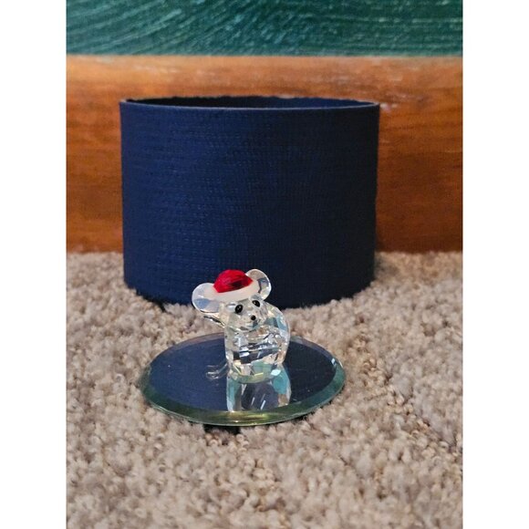 Swarovski Crystal Mouse with Santa Hat - 5135858, with Original Box - Picture 1 of 5